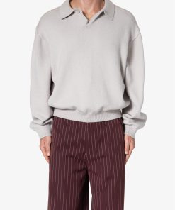 Collared Sweater - Light Grey