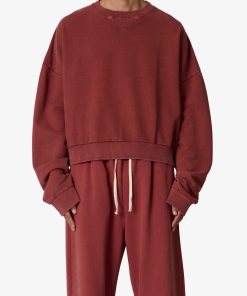 Cropped Crewneck - Rust