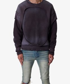 Dug Up Distressed Sweater - Charcoal Grey